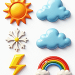 Weather Icons  - Sticker Sheet v8